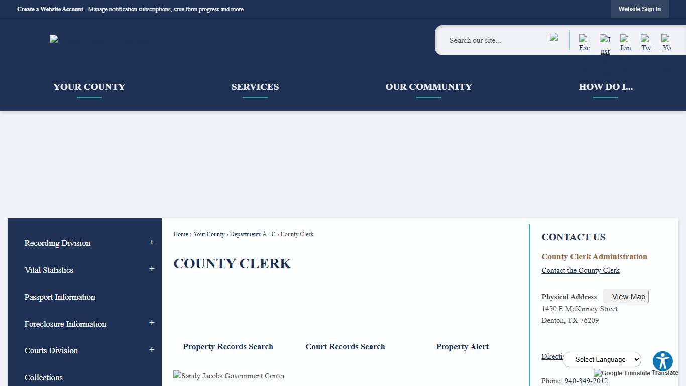 County Clerk Denton County, TX